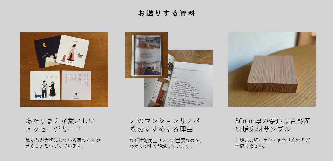 お送りする資料